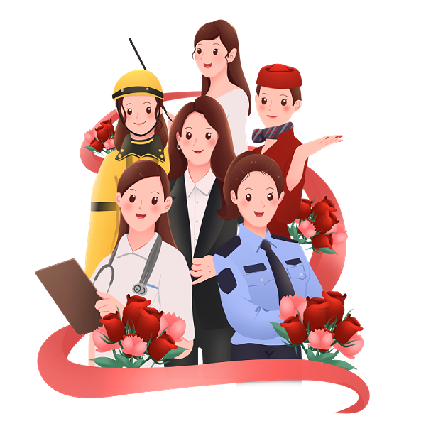 千庫網_38婦女節(jié)職業(yè)女性群像_元素編號13392108